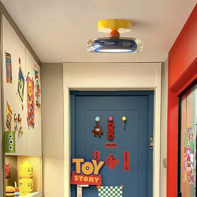 Memphis Dopamine Colorful Glass Aisle Ceiling Lamps Corridor Lamp Children's Room Entrance Door Bedroom Balcony Ceiling Lights