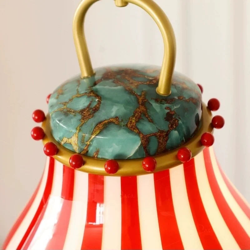 Colorful Circus Chandelier Retro Memphis Red Stripes Pendant Light Children's Bedroom Dining Room Kitchen Island Entrance Lamps