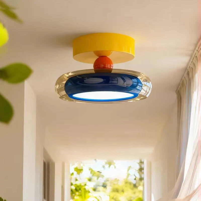 Memphis Dopamine Colorful Glass Aisle Ceiling Lamps Corridor Lamp Children's Room Entrance Door Bedroom Balcony Ceiling Lights