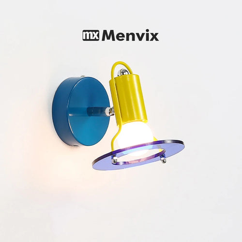 Blue Red Wall Lights Memphis Design Living Room Wall Lamps Acrylic Sconce Colorful Decorative Bedroom Bedside Light for Study