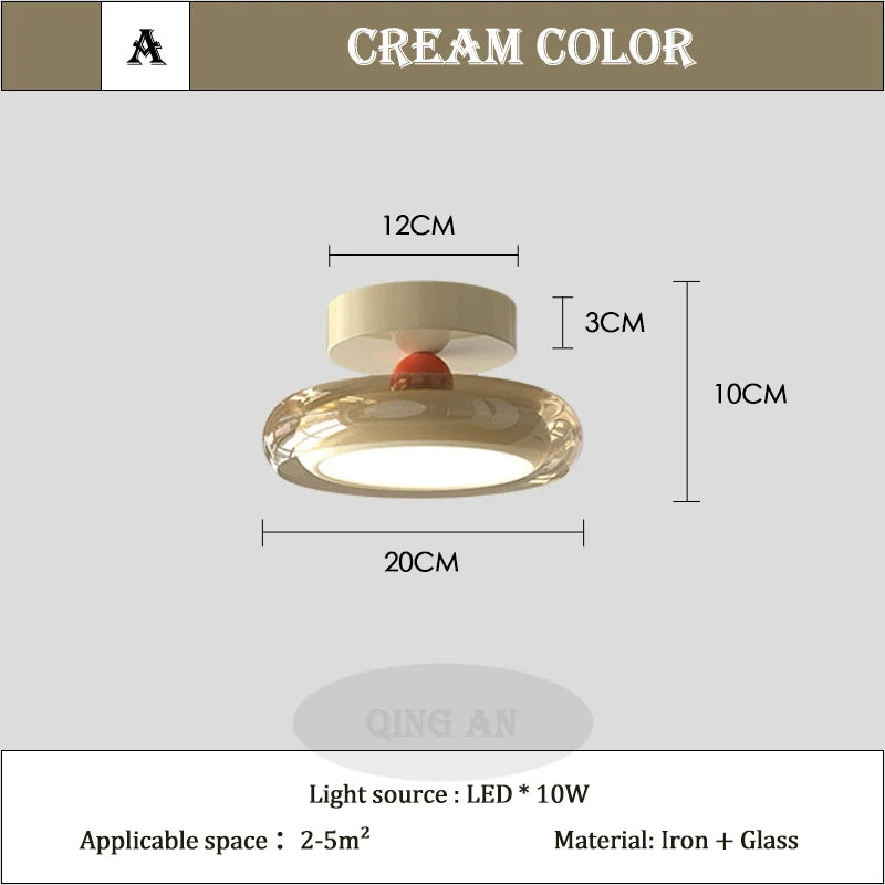 Memphis Dopamine Colorful Glass Aisle Ceiling Lamps Corridor Lamp Children's Room Entrance Door Bedroom Balcony Ceiling Lights