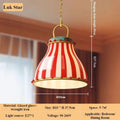 Colorful Circus Chandelier Retro Memphis Red Stripes Pendant Light Children's Bedroom Dining Room Kitchen Island Entrance Lamps