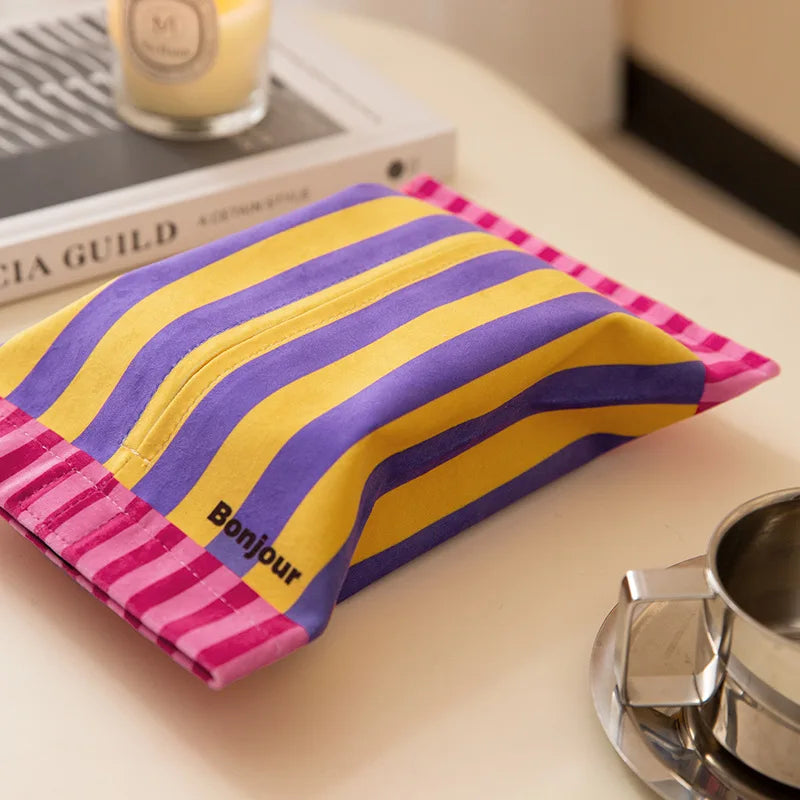 Memphis Rhapsody Luxury Tissue Box Bathroom Toilet Paper Holder Vintage Living Room Car Organizer Decorative Napkin Dispenser